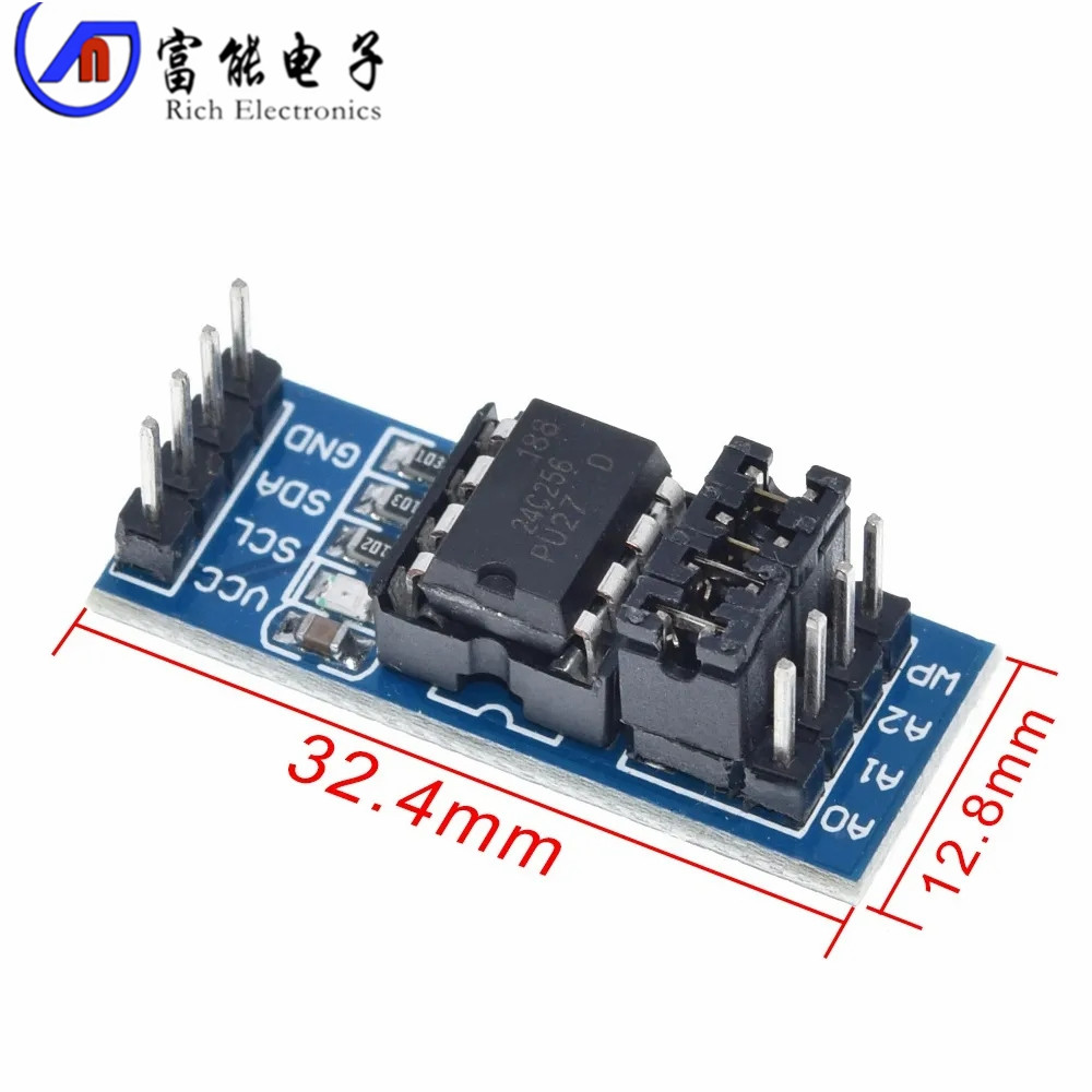 AT24C64 AT24C128 AT24C256 I2C接口 EEPROM 存储器芯片底座模块 - 图3