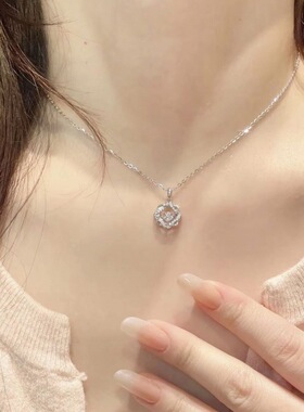 跳动的心灵动八芒星项链女ins简约气质小众设计高级感吊坠锁骨链