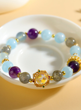 批发天然水晶十二星座手链原创时尚手串女士网络爆款饰品礼物定制