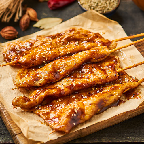 正丰里脊大肉串鸡肉串咖喱里脊肉片早餐半成品煎炸烧烤串空气炸锅 - 图2