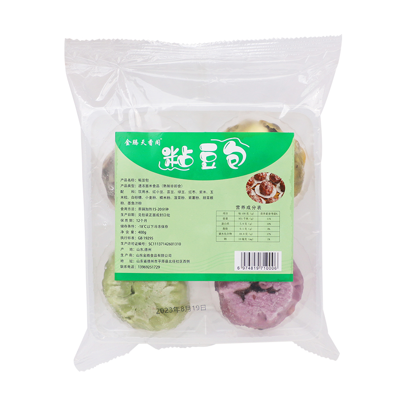 五谷杂粮粘豆包400g*5袋低脂早餐速冻东北黏儿年糕条速食半成品 - 图3