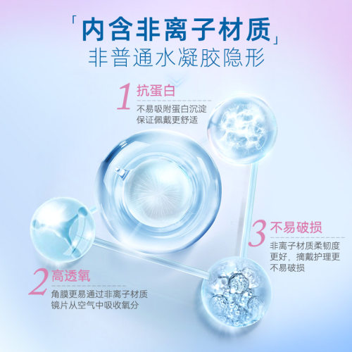 2片海昌隐形近视眼镜季抛亮烁透明片盒旗舰店官网正品月抛半年抛 - 图1