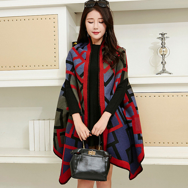 披肩围巾两用女秋冬季可穿长款加厚大保暖斗篷春秋天百搭披风外套,淘宝优惠券,粉丝福利购,淘宝优惠卷