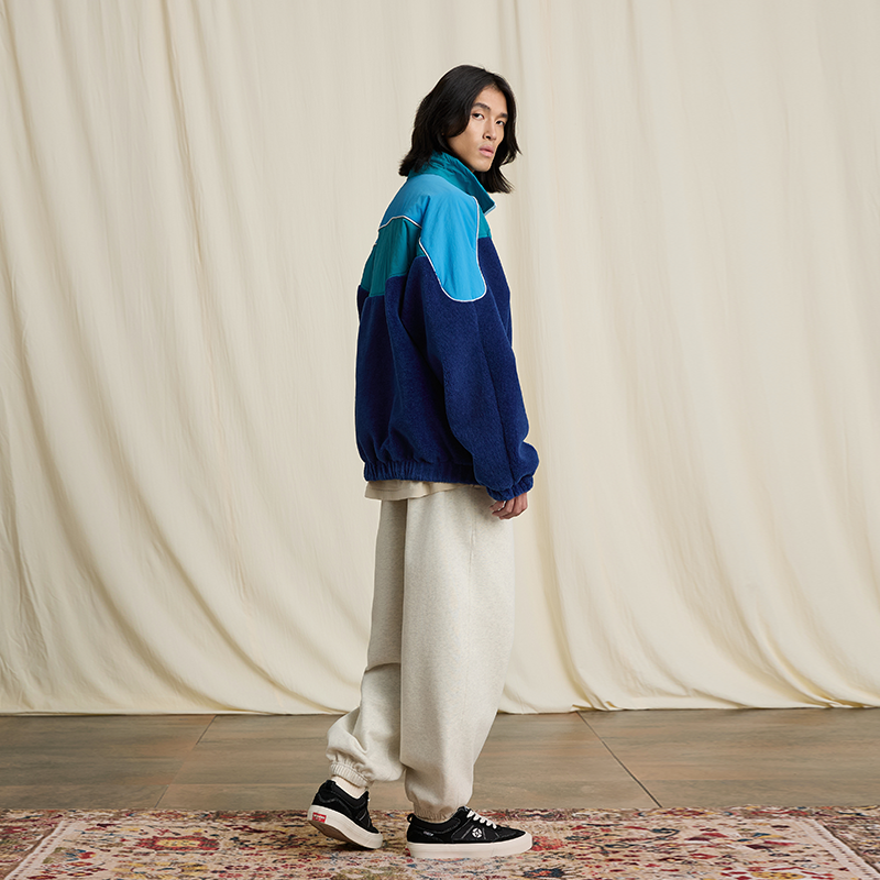JOYRICH2024秋冬新品男女同款oversizez撞色拼接美式校园夹克外套