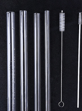 透明玻璃吸管耐热耐高温孕妇儿童果汁饮料贡茶简约干净卫生奶茶用