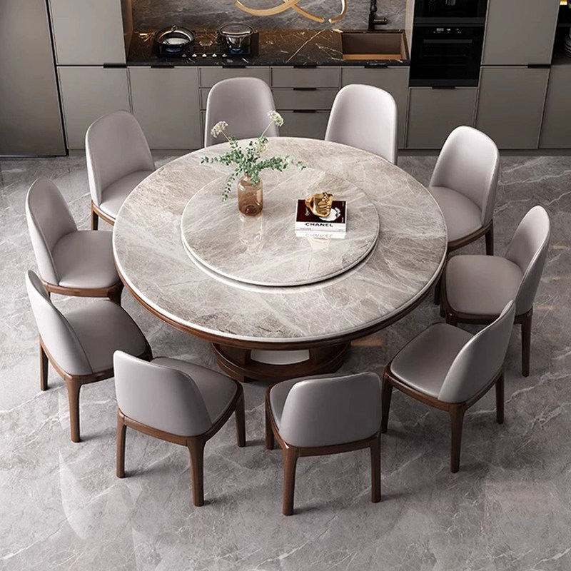实木岩板餐桌椅组合2025新款酒店大圆桌现代简约家用小户型吃饭桌,淘宝优惠券,粉丝福利购,淘宝优惠卷
