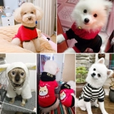 Собачья одежда Новая год осень и зимняя плюшевая зима милые домашние животные Праздничные кошки бишон -померанские маленькие собаки и щенки