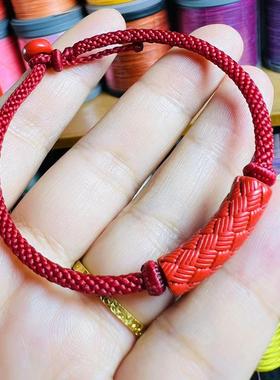 手绳高光泰蜡线民族风朱砂男女