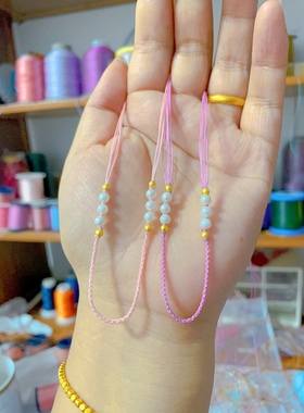 蜡线精编项链绳珍珠沙金小细绳编织