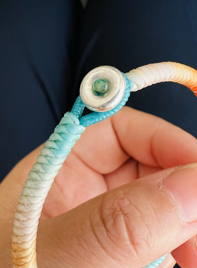 金霞缎手工编织高光泰蜡金刚结平安扣手绳手链可定制男女闺蜜礼物