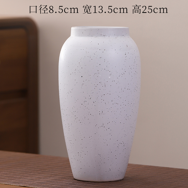 陶瓷花瓶花器新中式水培鲜花大口径宽口大号简约水养鲜切手工摆件