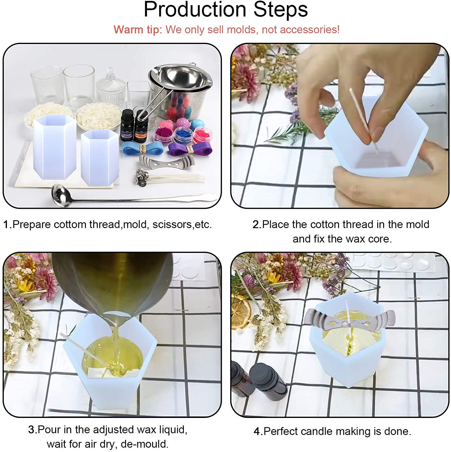 Cylinder Silicone Mold DIY Epoxy Resin Candle Mould Aromathe-图3