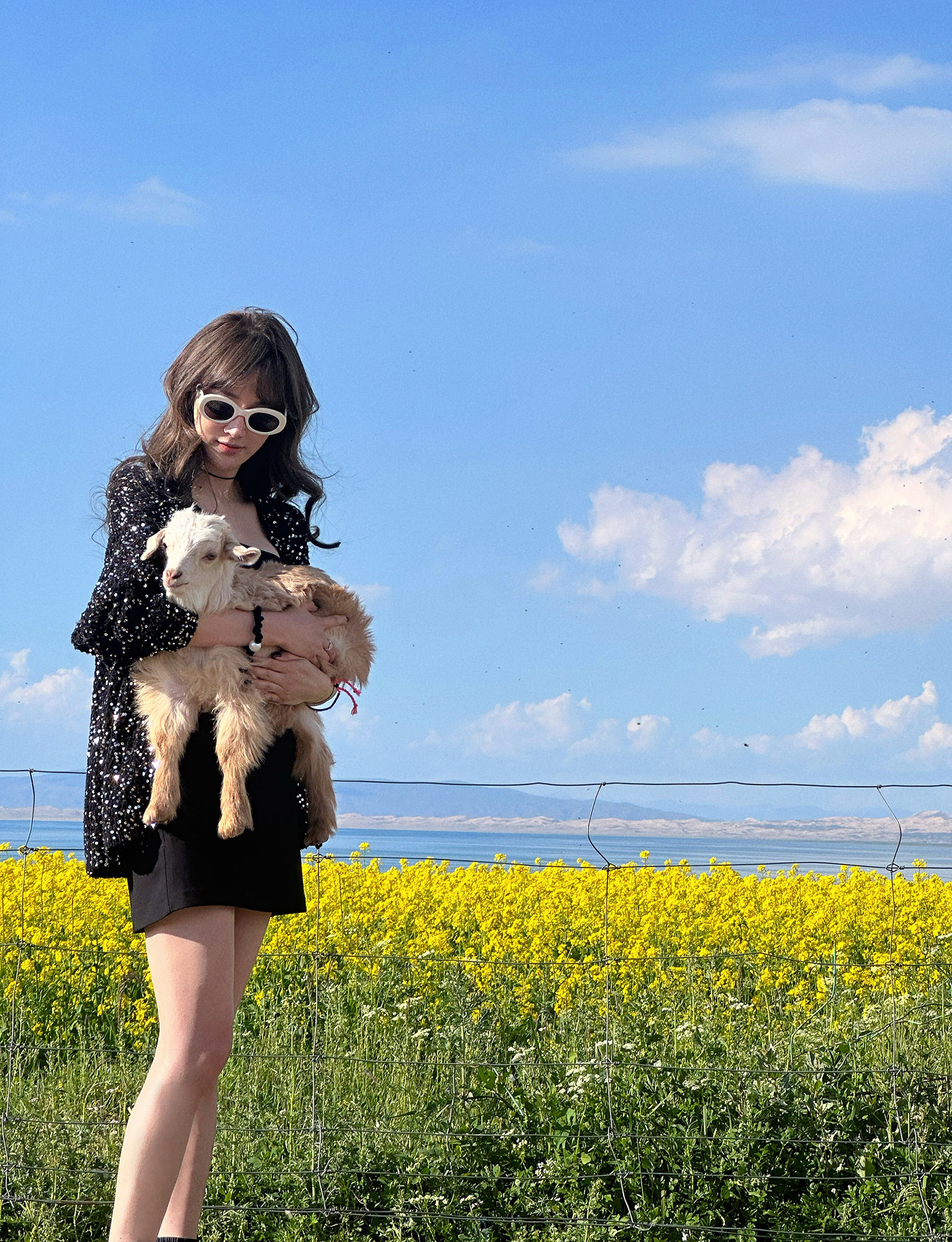 RUBBIT23早秋新品 银河星空针织开衫 有质重工感亮片中长款外套女,淘宝优惠券,粉丝福利购,淘宝优惠卷