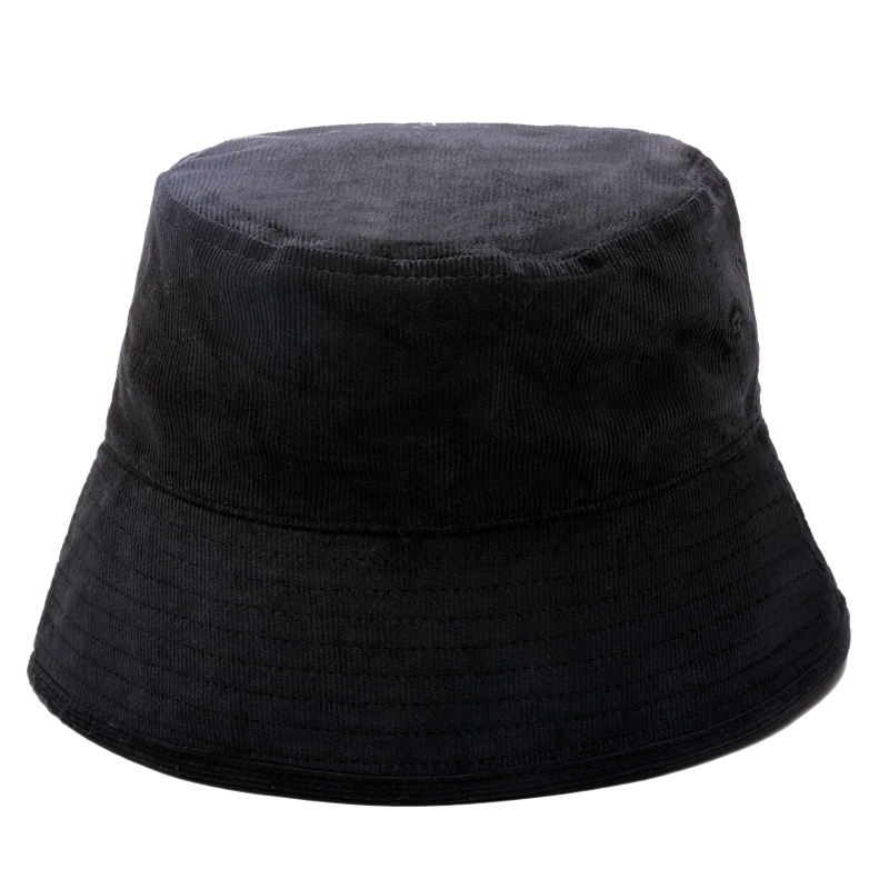 秋冬新款水桶帽黑色渔夫帽女日系钟型素颜盆帽冬季设计师款帽子女