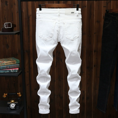 Джинсы, трендовые белые штаны, в корейском стиле, коллекция 2023