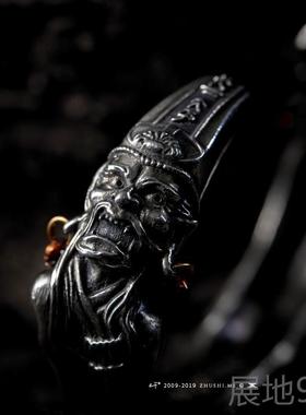 高档主师无原创20轻23力作纯银新版版黑白常手镯挖掘族之民魂