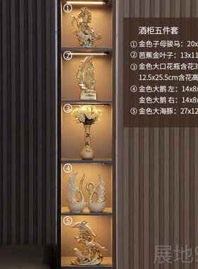 高档式海隔豚陶瓷摆件意摆设创客厅欧酒柜玄关断个性台面家居装饰