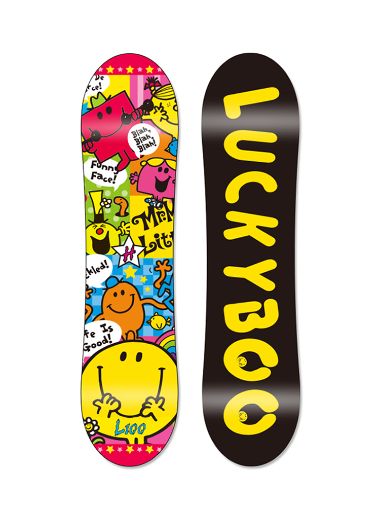Luckyboo儿童滑雪板单板套装宝宝滑雪板小童全套滑雪装备卡通雪板 - 图0