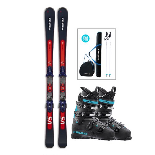 HEAD/海德 新款Shape e-V5 中级进阶EMC全能双板滑雪板 套装 - 图0