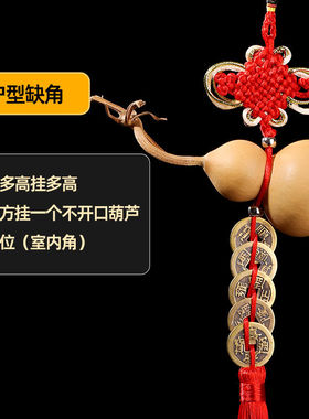 天然招财葫芦五帝钱门对门挂件
