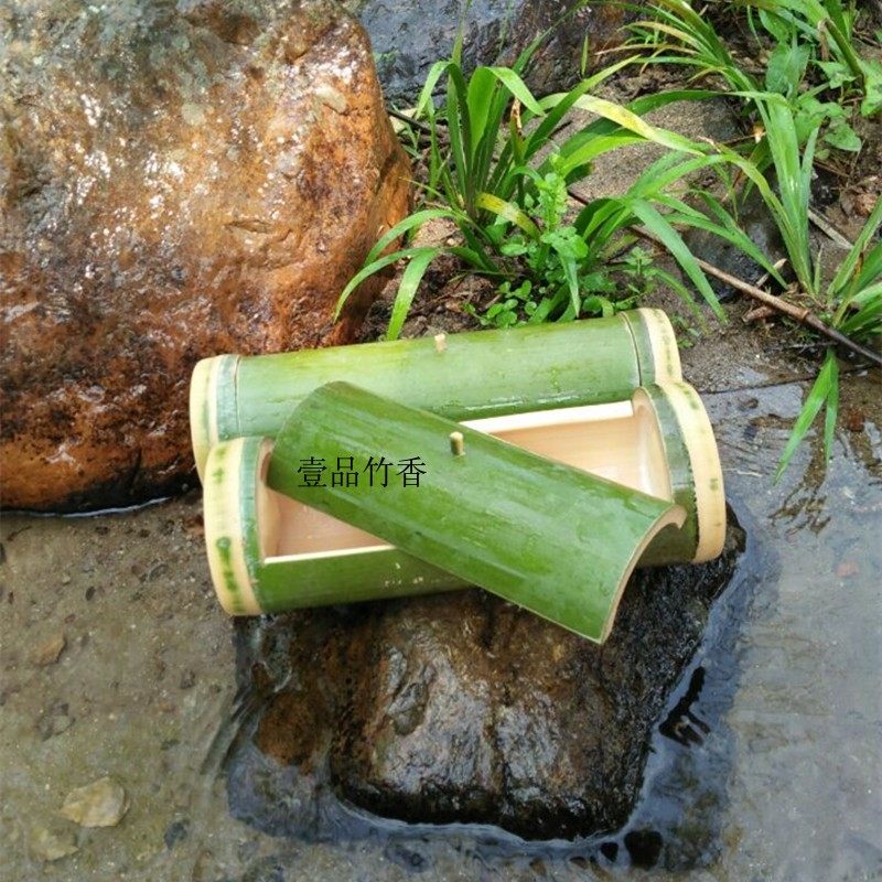 卧式竹筒饭蒸筒有盖家用新鲜毛竹竹筒纯手工竹器竹制品竹筒饭竹筒_虎窝淘