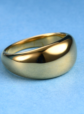 跨境热卖铸造不锈钢10MM椭圆戒指可激光时尚男女百搭指环简约