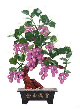 正品玉石摆摆件客厅装饰品家居创意中国景风摆设盆品玉器工艺葡萄