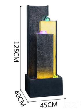 正品现代流水墙喷泉室水内水约简幕墙叠水瀑布装饰景观风加湿落地