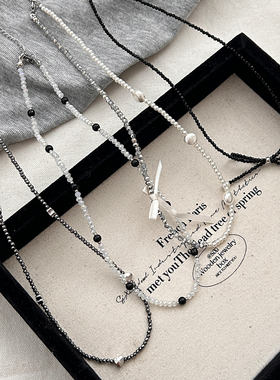 韩国博主同款碎银子珍珠项链