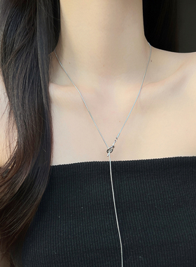 同心结长款项链女毛衣链