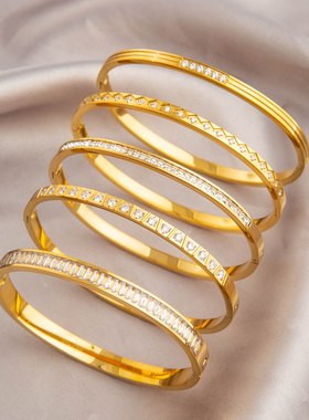 钛钢不掉色高级感轻奢小众手镯