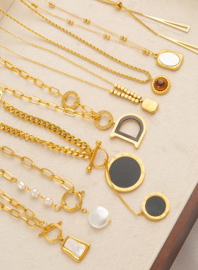 秋冬高级感不掉色钛钢毛衣链配饰