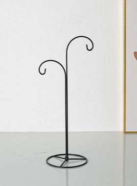 ins简约几何型风铁艺植物支架家用客厅装饰置物架摆件挂钩ins风