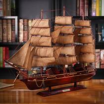 Solid wood one sails smooth sailing Yacht Swing retro style High-end Desktop Bosss Leading Office Joe moved to open a gift