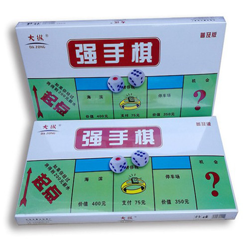 80后怀旧玩具大号长盒强手棋老版游戏棋益智聚会桌游富翁游戏纸币 - 图3