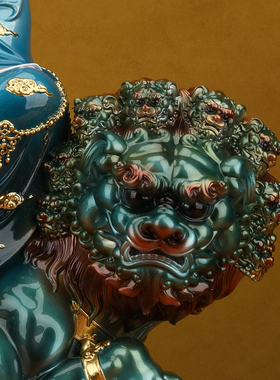 太乙救苦天尊神像树脂坐骑青玄九阳上帝摆件太乙真人东极青华大帝