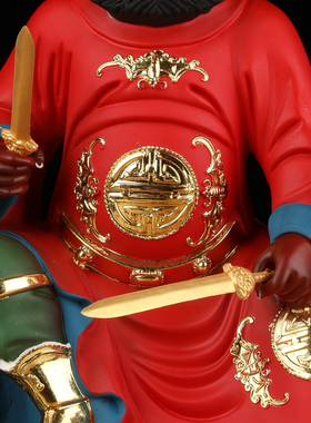 道家钟馗神像钟正南像体真身钟天师树脂佛像家用供奉摆件钟进士像