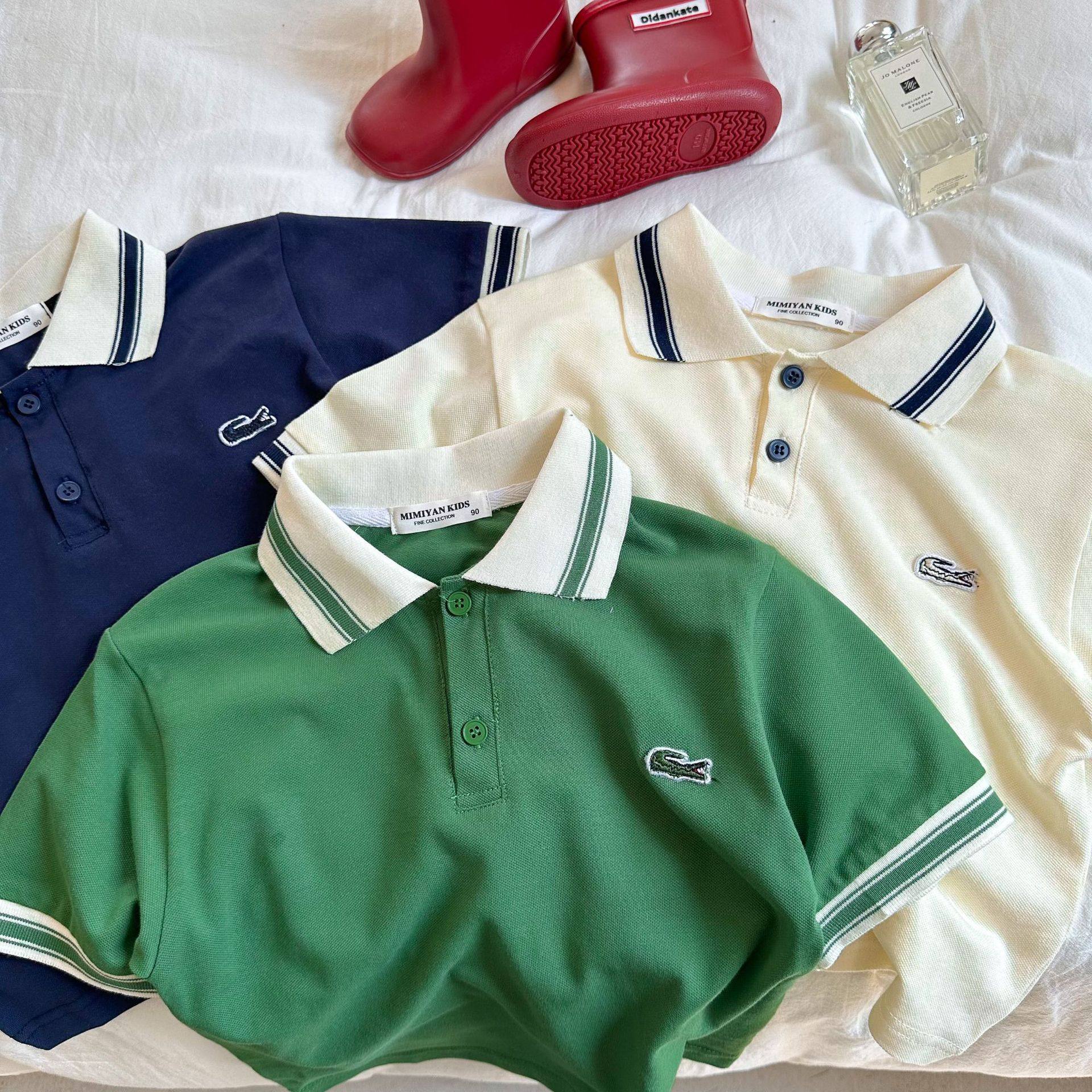 男童棉polo衫2025小童针织宽松T恤夏季薄款翻领上衣潮童百搭短袖,淘宝优惠券,粉丝福利购,淘宝优惠卷