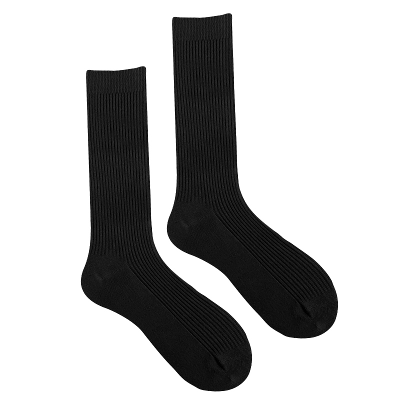 5双佐印男士袜子春夏季纯棉中筒袜商务袜黑色正装长筒袜吸汗透气
