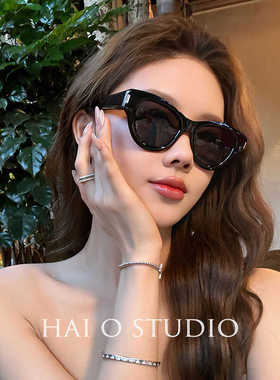 复古猫眼墨镜女款防紫外线太阳镜