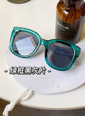 韩版女网红圆脸显瘦方形墨镜isn