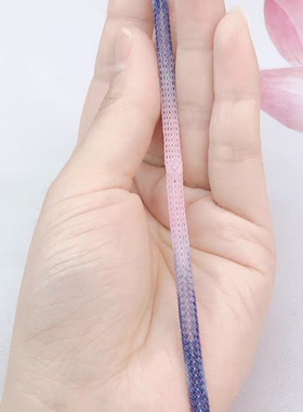 手工编织0.1腊线小窟窿手绳渐变粉紫色手绳小清新手链女生