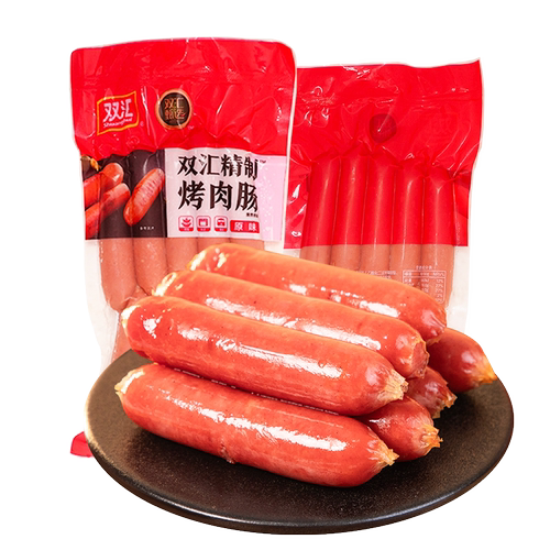 双汇精制烤肉肠500g袋装原味黑胡椒味烤肠热狗煎烤肠官方旗舰店 - 图0