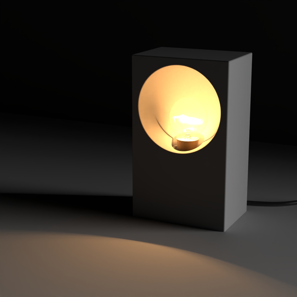 diy灯座水泥模具创意长方形卧室床头灯树脂模具灯罩石膏硅胶模具 - 图2