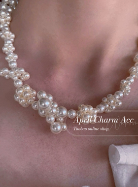 April Charm Acc原创设计手工串珠项链复古小众高级感锁骨链