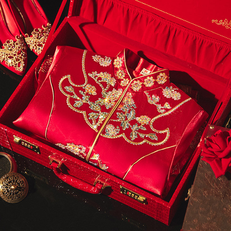 新娘秀禾服2020新款结婚中式女婚纱 衣佐吾佑旗袍