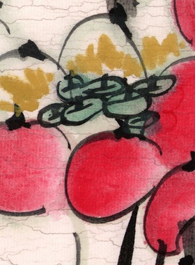 新中式荷花国画四条屏竖版壁画