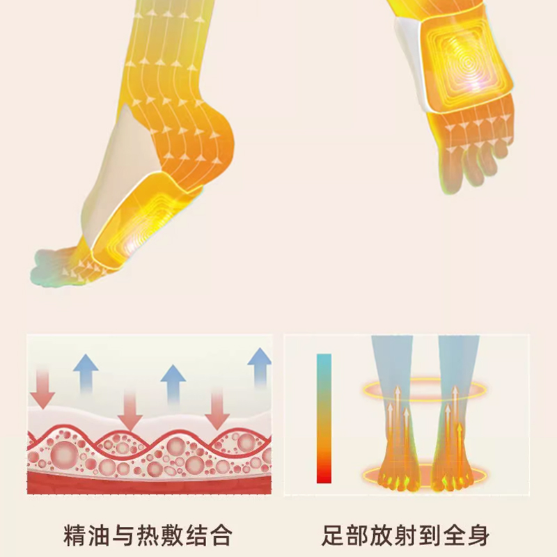 艾草足贴发热贴热敷暖脚足底脚踝贴冬季保暖防寒暖宝宝三阴交暖贴
