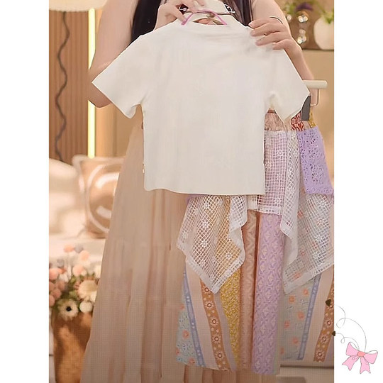 女童夏装套装2025新款儿童网红洋气民族风半身裙两件套小女孩衣服