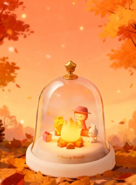 卡通小火焰音乐氛围灯儿童房摆件